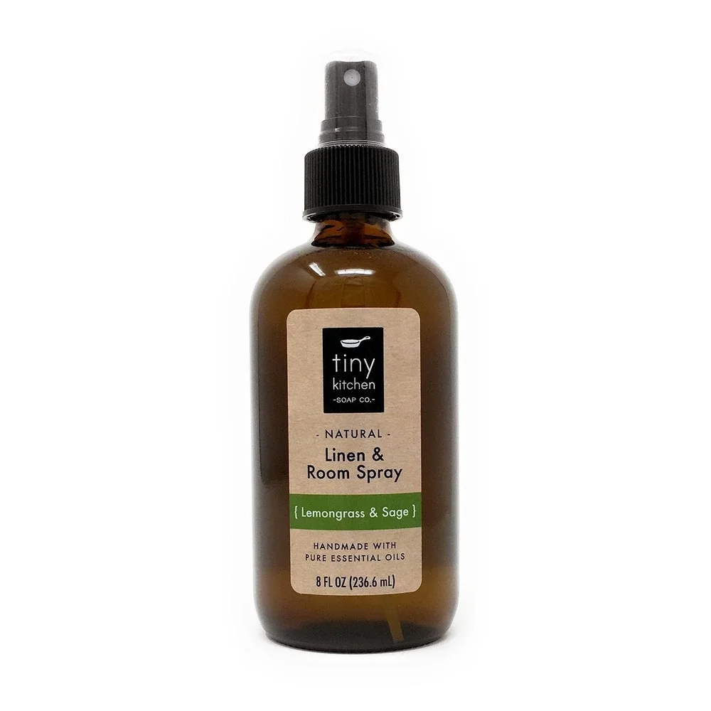 Lemongrass & Sage Natural Essential Oil Linen and Room Spray, 8 oz